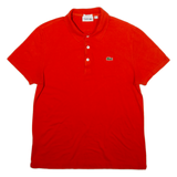 LACOSTE Slim Fit Mens Polo Shirt Orange XL