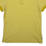TED BAKER Mens Polo Shirt Yellow Geometric M