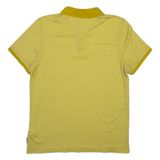 TED BAKER Mens Polo Shirt Yellow Geometric M