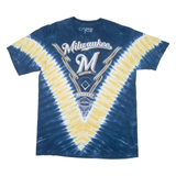 LIQUID BLUE Milwaukee Brewers Mens Tie Dye T-Shirt Blue XL