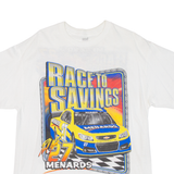 ANVIL Race To Savings Mens T-Shirt White USA L