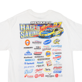 ANVIL Race To Savings Mens T-Shirt White USA L