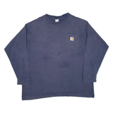CARHARTT Mens T-Shirt Blue Long Sleeve XL