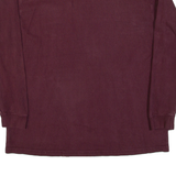 CARHARTT Mens T-Shirt Maroon Long Sleeve XL