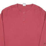 CARHARTT Womens T-Shirt Pink Long Sleeve Button Neck XL