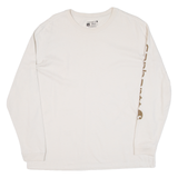 CARHARTT Loose Fit Womens T-Shirt Beige Long Sleeve L