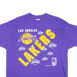 HANES Los Angeles Lakers Mens T-Shirt Purple USA XL