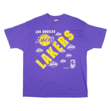 HANES Los Angeles Lakers Mens T-Shirt Purple USA XL