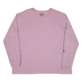 CARHARTT Loose Fit Womens T-Shirt Pink Long Sleeve 2XL
