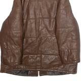 SCOUT Mens Jacket Brown Faux Leather L