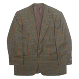Mens Blazer Jacket Brown Gingham L