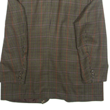 Mens Blazer Jacket Brown Gingham L