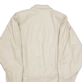 Womens Jacket Cream Faux Leather L