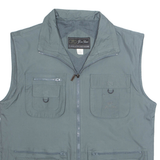 JINJAO Mens Gilet Blue L