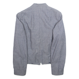 HORST MANDEL Womens Blazer Jacket White Gingham M