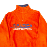 NAUTICA Mens Fleece Orange 1/4 Zip 2XL