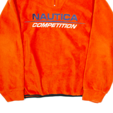 NAUTICA Mens Fleece Orange 1/4 Zip 2XL