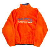 NAUTICA Mens Fleece Orange 1/4 Zip 2XL