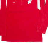 NIKE Mens Fleece Red 1/4 Zip L