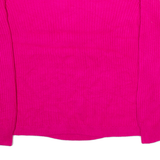 TOMMY HILFIGER Womens Jumper Pink Cable Knit M