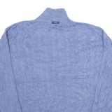 NAUTICA Mens Jumper Blue 1/4 Zip Cable Knit L