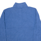 CALVIN KLEIN Womens Jumper Blue 1/4 Zip Tight Knit XL