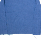 CALVIN KLEIN Womens Jumper Blue 1/4 Zip Tight Knit XL