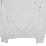 POLO RALPH LAUREN Mens Jumper Grey Tight Knit 2XL