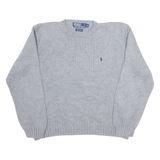 POLO RALPH LAUREN Womens Jumper Grey Tight Knit XL