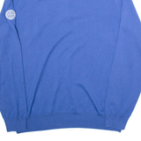 POLO SPORT RALPH LAUREN Mens Jumper Blue Button Neck Tight Knit XL