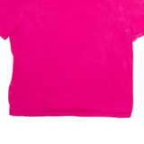 LAUREN RALPH LAUREN Womens Jumper Pink V-Neck Tight Knit Short Sleeve L