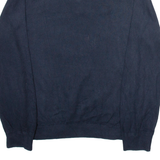 TOMMY HILFIGER Mens Jumper Blue 1/4 Zip Tight Knit M