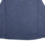 POLO RALPH LAUREN Mens Jumper Blue 1/4 Zip Tight Knit 2XL