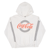 COCA COLA Womens White Hoodie M