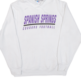 RUSSELL ATHLETIC Cougars Football Mens White Hoodie USA M