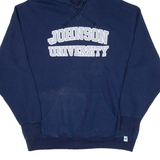 RUSSELL ATHLETIC Johnson University Mens Blue Hoodie USA XL
