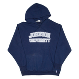 RUSSELL ATHLETIC Johnson University Mens Blue Hoodie USA XL