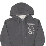 DISNEY Mickey Mouse Womens Grey Hoodie Full Zip S