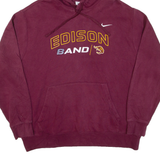 NIKE Edison Band Mens Maroon Hoodie USA XL