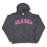 Alaska Womens Grey Hoodie Full Zip L