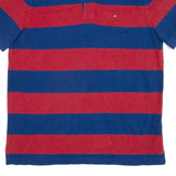TOMMY HILFIGER Custom Fit Mens Polo Shirt Red Striped XL