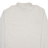TOMMY HILFIGER Mens Polo Shirt Beige Long Sleeve 2XL