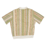 BON WORTH Womens Polo Shirt Green Striped L