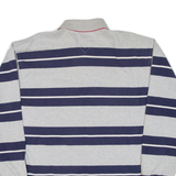TOMMY HILFIGER Mens Polo Shirt Blue Striped Long Sleeve L