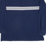 NAUTICA Mens Polo Shirt Blue Striped Long Sleeve L