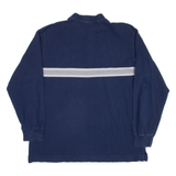 NAUTICA Mens Polo Shirt Blue Striped Long Sleeve L