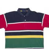 NAUTICA Mens Polo Shirt Blue Striped L
