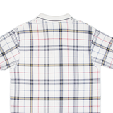 CHAPS RALPH LAUREN Mens Polo Shirt White Check L