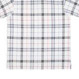CHAPS RALPH LAUREN Mens Polo Shirt White Check L