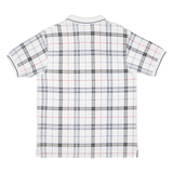 CHAPS RALPH LAUREN Mens Polo Shirt White Check L